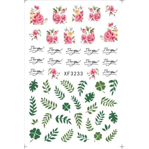 D001-D015 1PCS Luxury Brand Nail Slider Cartoon DIY Nail Sticker Color Brand Designer Nail Art Decoration Decal