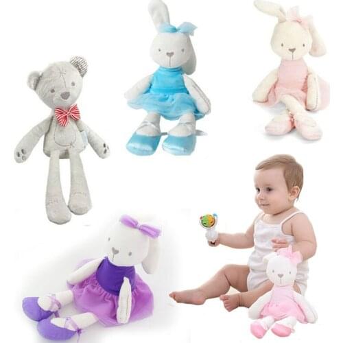 42cm Baby Toys Rabbit Sleeping Comfort Doll Plush Toys Millie Boris Smooth Obedient Rabbit Sleep Calm Doll Birthday Gifts G0235