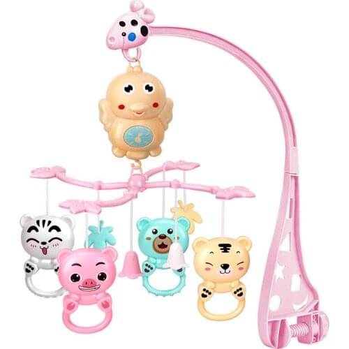 Baby Rattles Crib Mobiles Baby Toys Holder Rotating Mobile Bed Bell Musical Box Projection 0-12 Months Newborn Infant Boy Toys