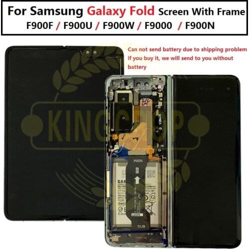 For Samsung Galaxy Fold lcd Digitizer F900F F900U F900W F9000 F900N Display Touch Screen with frame Digitizer For Samsung Fold