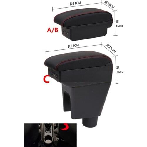 For Chevrolet Spark 2010-2014 armrest box universal car center modification accessories with USB