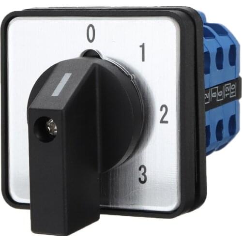 Electric 4 Position 12 Terminals Rotary Cam Changeover Switch 660V 20A LW28-20 Universal Conversion Combination Switch