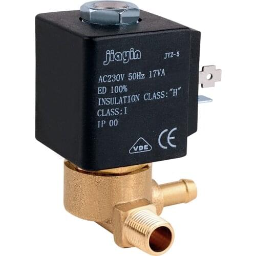 Jiayin JYZ-5 2 Way AC 230V 50Hz 17VA G1/8" Normally Closed Electromagnetic Solenoid Water Valve N/C for Gas Stream Generator