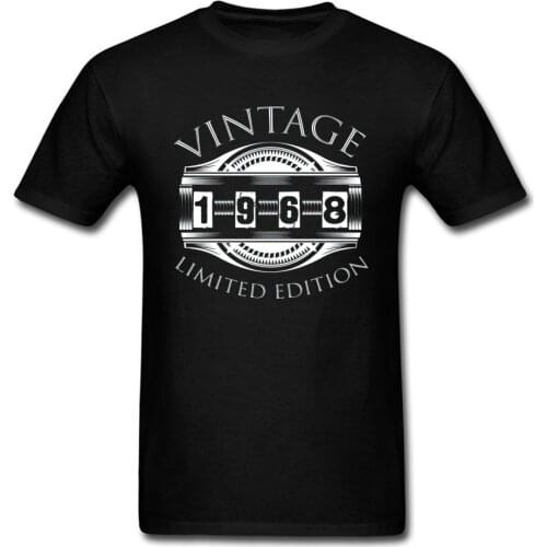 Summer T Shirts Men Tops Tees 1968 50 Years Old Vintage 50th Birthday Gift T-shirt for Adult Punk Design Oversized Cotton Tshirt
