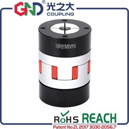 GND high standard aluminum alloy plum jaw locking assemblies CNC coupling 6mm 8mm diaphragm sleeve flexible shaft couples
