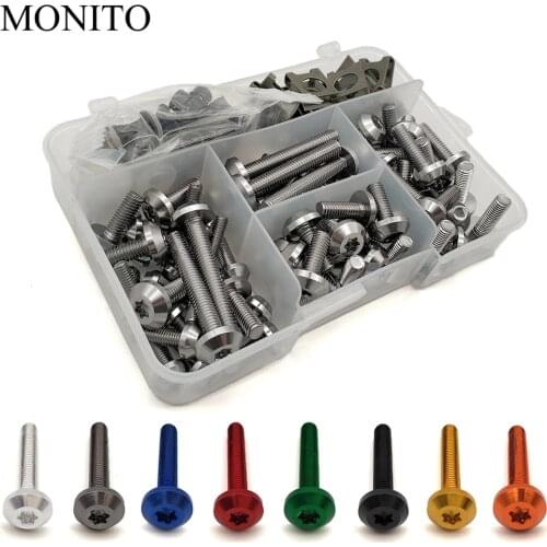 Motorcycle Fairing Bolts Nuts Kit Body Fastener Clips Screws For KAWASAKI KLX KX 65 85 100 125 250 250F 450F KLX125 Accessories