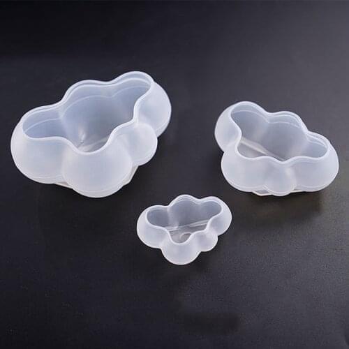 Cute Cloud Transparent 3D Fondant Chocolate Cake Silicone Mold Mousse Baking Pastry Decoration Crystal Epoxy Resin Cake Moulds