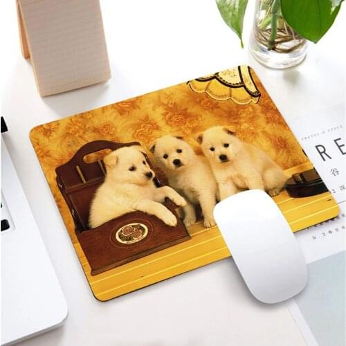 Animal Cute Puppy Waterproof Non-slip Lockedge Large Small Size Learning Gamer Mouse Pad Gaming AccessoriesLaptop Keyboard Mat
