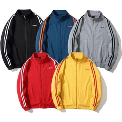 Men and women spring and autumn loose student couple retro stand collar baseball uniform casual sports jacket