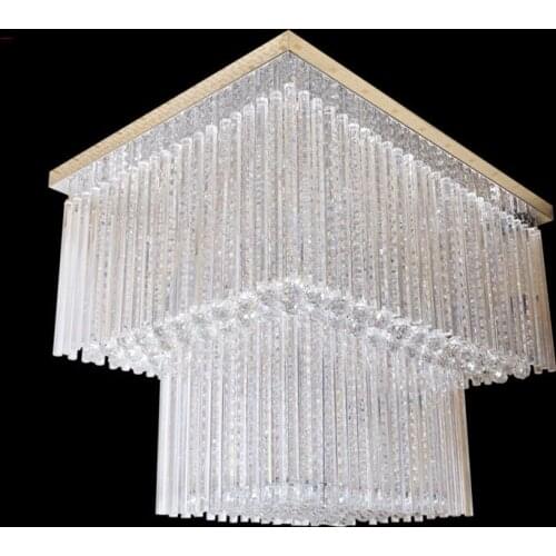 2017 new large contemporary chandelier crystal lighting lustre staircase lighting fixtures LED home lighting free shipping