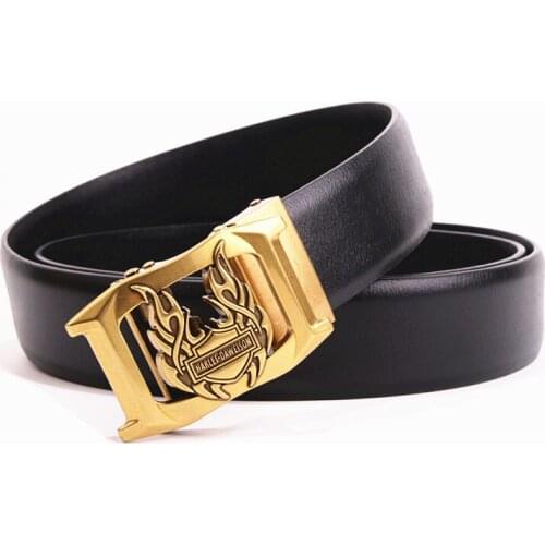 2018 New product retro design mens automatic buckle belt Hakiki leather mens high quality pure leather belt