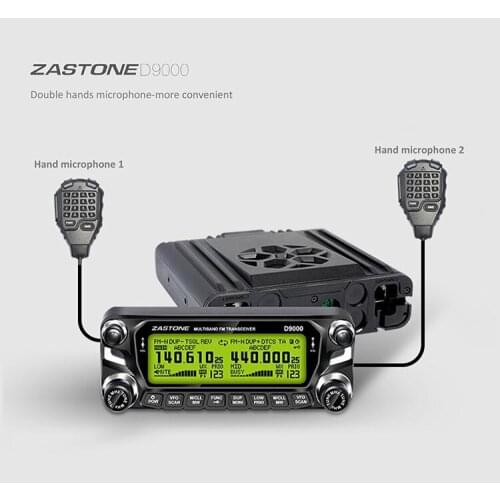 New Arrival Zastone D9000 60W Car Walkie Talkie 50km Dual Band UHF VHF Mobile Radio