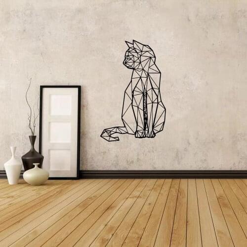 New Cat Geometry Wall Sticker Wall Decal Stickers Home Decor For Babys Room Decoration Vinyl Wall Decals