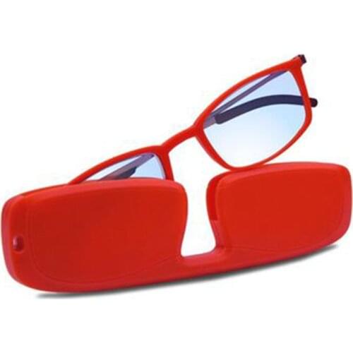 Portable Hanging Neck Metal Frame Anti-blue Light Reading Glsses Men Ultra Thin Magnetic Presbyopic Glasses Spring Hinge Women