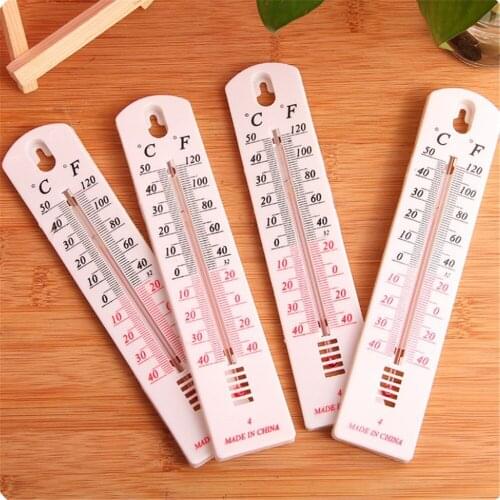Plastic White Wall Hung Hang Thermometer Outdoor Garden House Garage Indoor House Office Room Outdoor Indoor -40-50 C