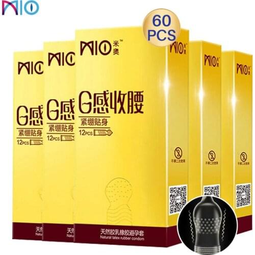 MIO 3D Condom for Men Dotted Thread Ribbed Particle Penis Sleeves Natural Latex Spiral Stimulate G Spot Sex Toys Products Shop