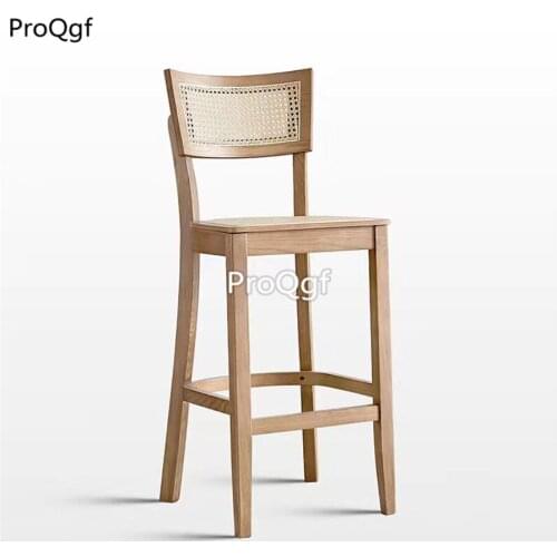 Prodgf 1 Set seat height 74cm Rattan Wood Bar Chair