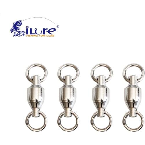 ILure 20pcs/lot Fishing Rolling Swivels Heavy Duty Ball Bearing Stainless Steel 0# 1# 2# 3# 4# 5# 6# 7# 8# 9# 10