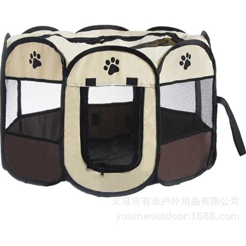 Oxford Cloth Fence Delivery Room Foldable and Washable Breathable Octagonal Cage Tent Cats and Dogs Pet Breathable