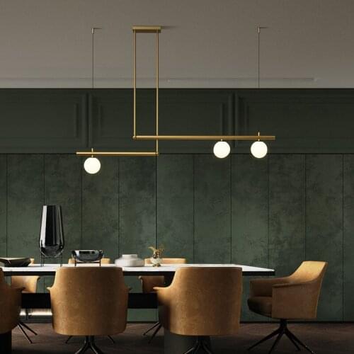 Modern Glass Ball Chandelier Lighting Designer Chandelier/Suspension Black/Gold Nordic Light Fixture Lustres Haning LIghts