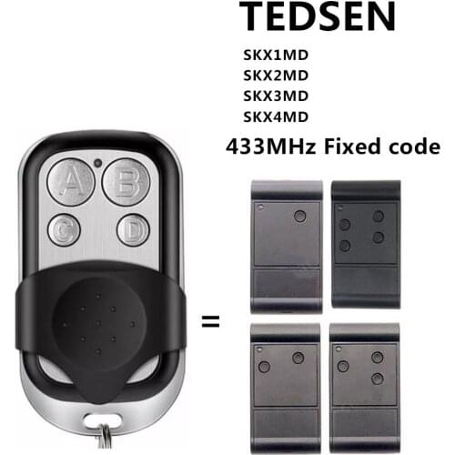 TEDSEN SKX1MD SKX2MD SKX3MD SKX4MD Remote Control 433.92Mhz Gate Garage Door TEDSEN 433mhz Remote Control