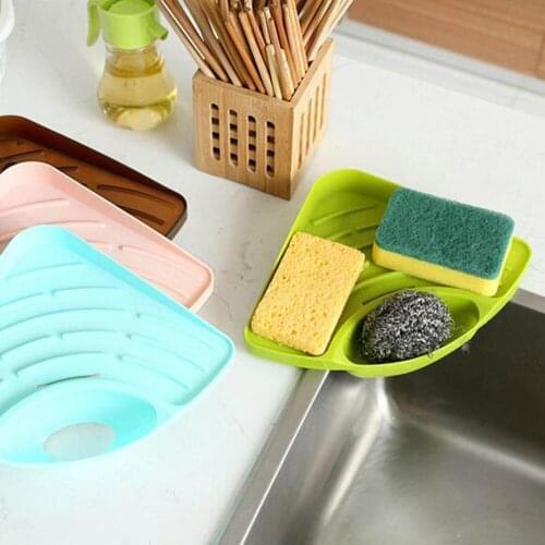 Sale Triangular Plastic Sink Rack Storage Racks Sink Sponge Hoolder Debris Kitchen Dishwasher Drain Rack 27.5*19cm 10100A
