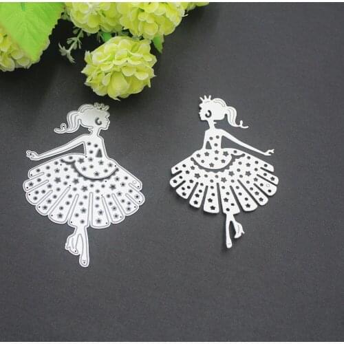 Skirt girl Scrapbook Greeting Card Decor Lace Hollow Frame Metal Cutting Dies Stencil Frame Embossing cut