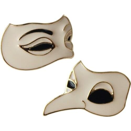 10 pair/ lot Fashion jewelry accessories metal enamel mask earrings for women
