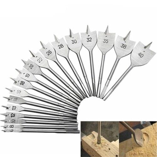 1pcs 10-25mm High Carbon Steel Hex Shank Spade Bits Flat Boring Bit Wood Drill Bit Power Tools