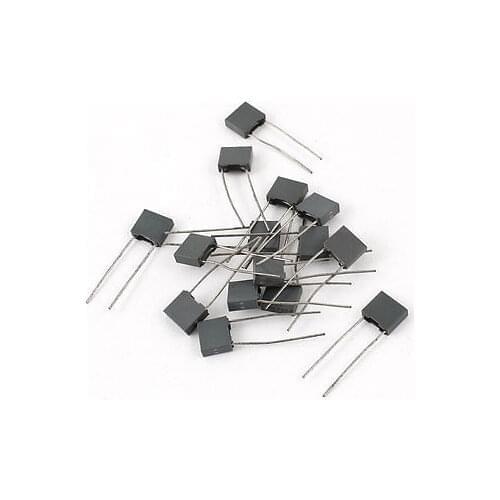 15pcs 0.22uF DIP Polypropylene Film Safety Capacitors Gray