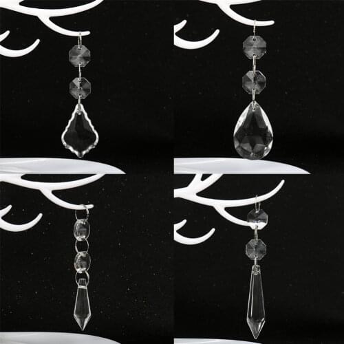 2PC Angel Tear Crystal Jewelry Pendant Chandelier Crystal Prism Suncatcher DIY Curtain Entrance Partition Weddng Set Stage Decor