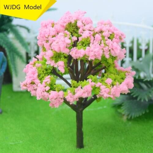 20 PCS pink plastic model tree DIY material micro landscape model Hand-made, DIY scene matching