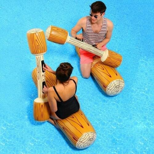 2019 4pcs/set Summer Outdoor Beach Pool Inflatable Swimming Rings Women men Double Beat Swim Log Stick Set Ring Pool water sport