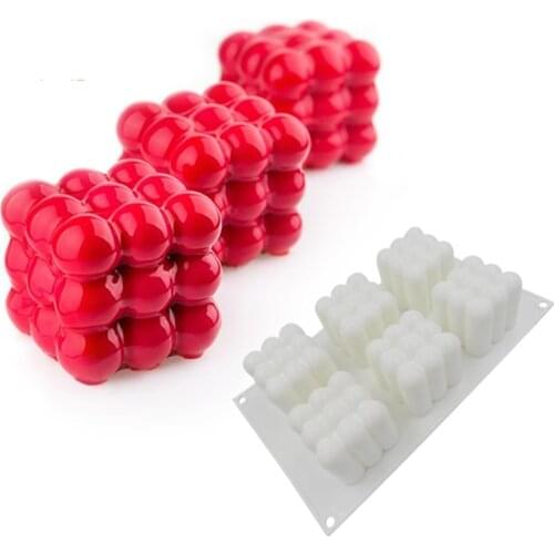 6 Holes 3D Magic Ball Cake Mold For Baking Home Party Wedding Silicone Mould Mousse DIY Baking Christmas Valentines Day