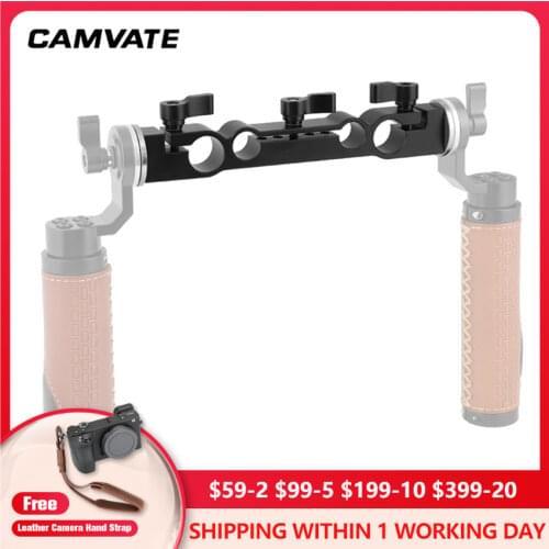 CAMVATE Camera 15mm & 19mm Dual-port Rod Clamp With Double Ended Standard M6 ARRI Rosette Mount For DSLR Camera Support System