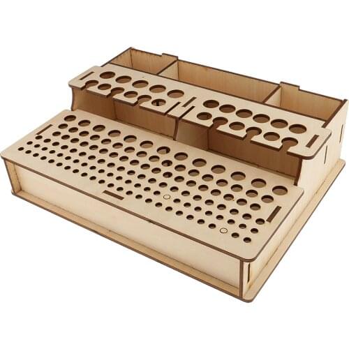 Wooden Leathercraft Tools Rack Stand Leather Craft Stamping Punching Tools Holder Organizer