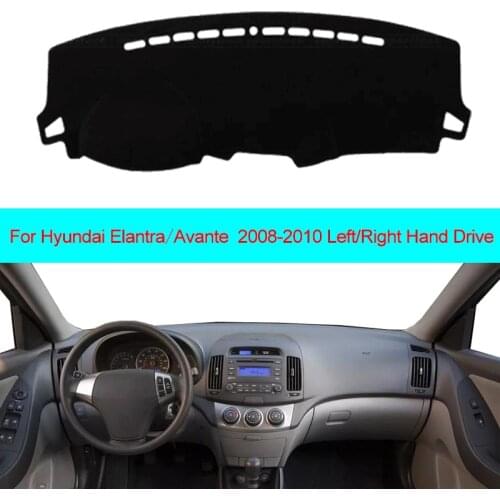 2 Layers Car Auto Dashboard Cover Carpet Cape Dash Mat Dashboard Pad Anti-UV For Hyundai Elantra Avante 2008 2009 2010 LHD RHD