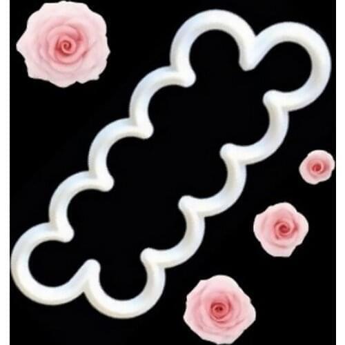 3PCS 3D Cake Easiest Rose Petal Flower Cutter Mold Fondant Icing Fondant Decorating Mould Sugarcraft Tools Rose Ever Cutters