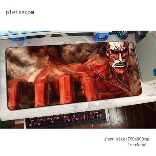 Attack on titan mousepad gamer 700x300mm Halloween Gift gaming mouse pad 3d notebook accessories laptop padmouse ergonomic mat
