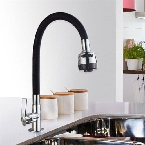 Kitchen Faucet Brass 360 Degree Rotation Single Cold Kitchen Household Flexible Faucet Sink Water Tap Kitchen Faucet