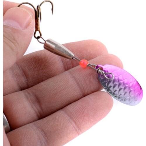 6cm 6g Metal Rotating Spinner Spoon Fishing Lure Sequins Bait Wobbler Pesca Carp Fishing Tackle Bass Trout Pike Random Color