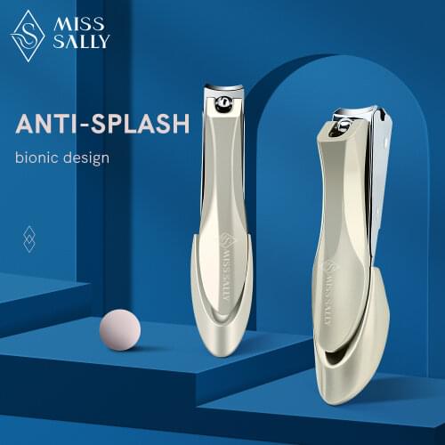 Iss Sally Stainless Steel Anti Splash Nail Clipper Bionics Design Manicure Cutter Professional Nail Trimmer Plier Pedicure Tool