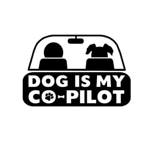 LLY-1186 DOG IS MY CO PILOT Character Pattern Car Sticker PVC Auto Motorcycle Bumper Decoration Fashion Waterproof Decals