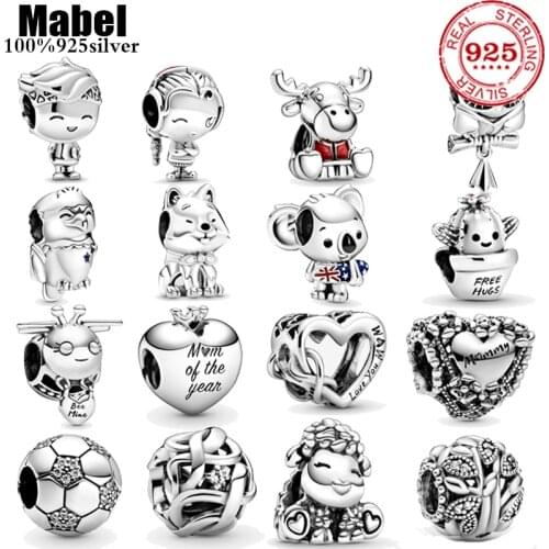 New cute boy and girl forever family tree lock heart Beads fit Original Pandora Charms Silver 925 Bracelet DIY Women Jewelry