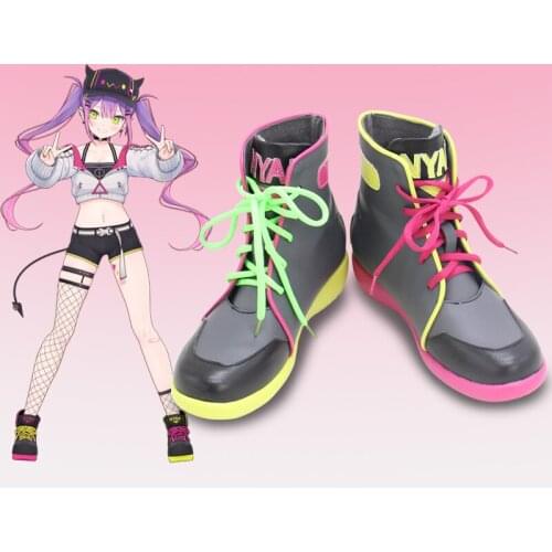 Vtuber Tokoyami Towa Cosplay Shoes Boots Halloween Costume Accessories