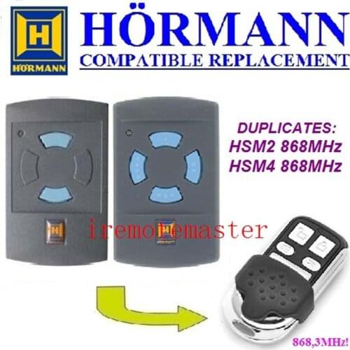 2pieces Hormann HSM2 868,HSM4 868mhz replacement remote control beautiful