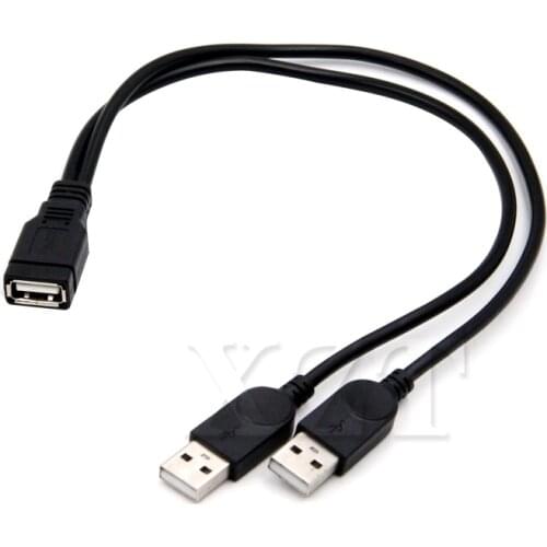 Newest Arrival USB 2.0 A Male to USB Female 2 Double Dual USB Female Splitter Extension Cable HUB Charge