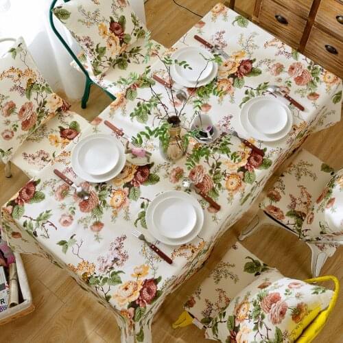 Light Luxury Tablecloth Coffee Table for Living Room Pastoral Rectangular Table Cloth Room Decor Aesthetic Manteles De Mesa