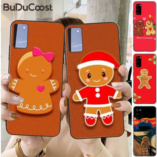 Christmas cute Gingerbread man Phone Case for Samsung S20 plus Ultra S6 S7 edge S8 S9 plus S10-5G lite 2020 S10E