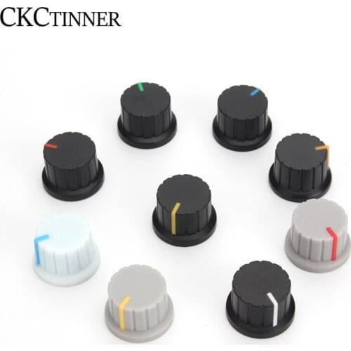 12 pcs 6mm knob plastic band indicating volume speaker adjustment constant pressure power amplifier knob cap